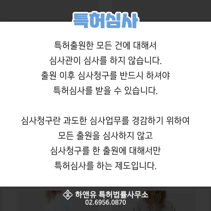 특허등록-특허심사-특허심사청구-특허권
