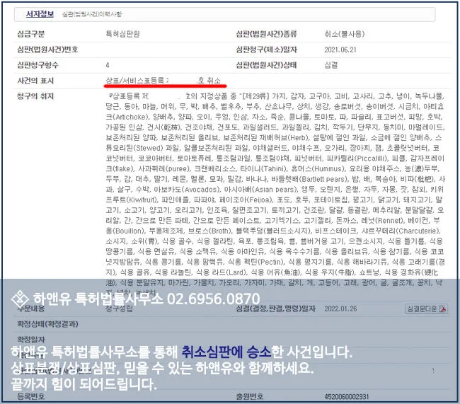 무효심판승소-취소심판승소
