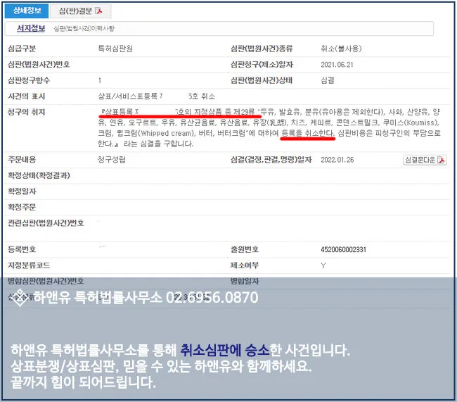 무효심판승소-취소심판승소