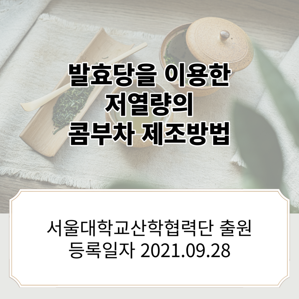 콤부차 제조방법