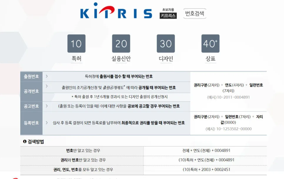 키프리스-검색방법-조회방법-상표-특허-디자인