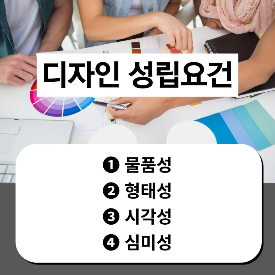 디자인성립요건-물품성-형태성-시각성-심미성